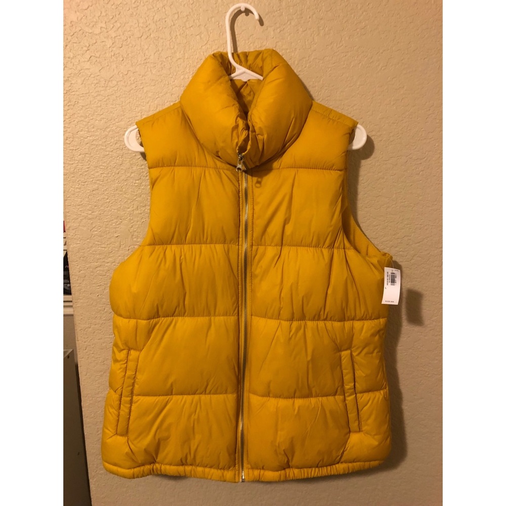 Yellow Puffer Vest : Old Navy